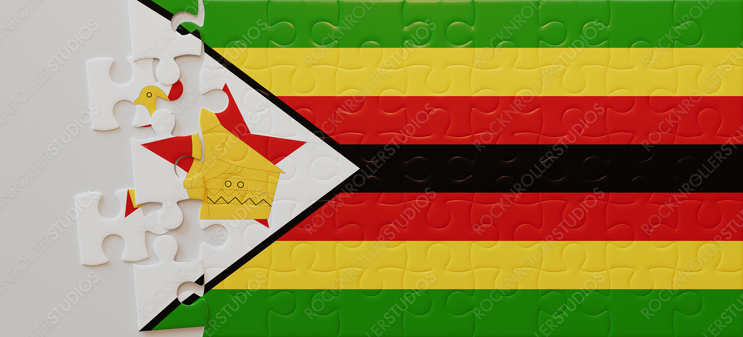 Zimbabwe Flag Puzzle: From Pieces to Perfection