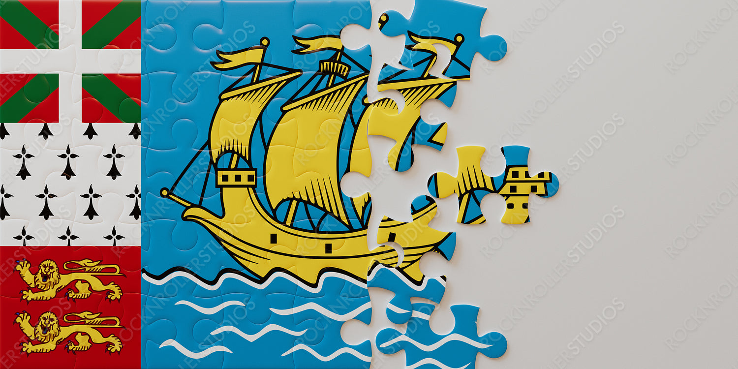 Saint-Pierre and Miquelon Flag Puzzle: Heraldic Symbols & Nautical Themes