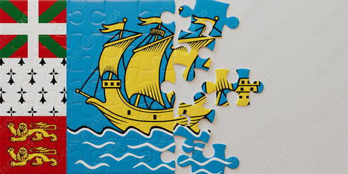 Saint-Pierre and Miquelon Flag Puzzle: Heraldic Symbols & Nautical Themes