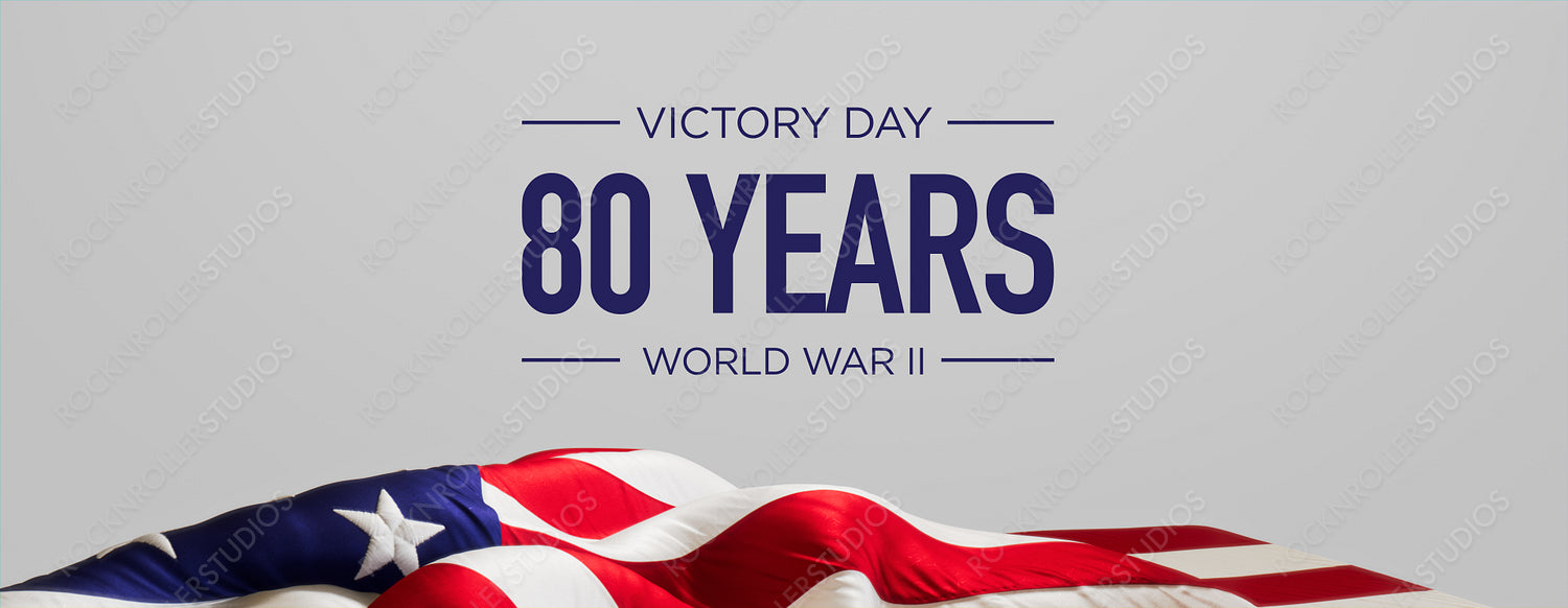 80th Anniversary of WWII Victory Day: Patriotic American Flag Tribute