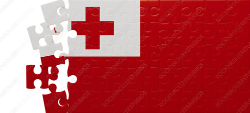 Unfinished Puzzle of Tonga Flag: Symbolic National Disassembly