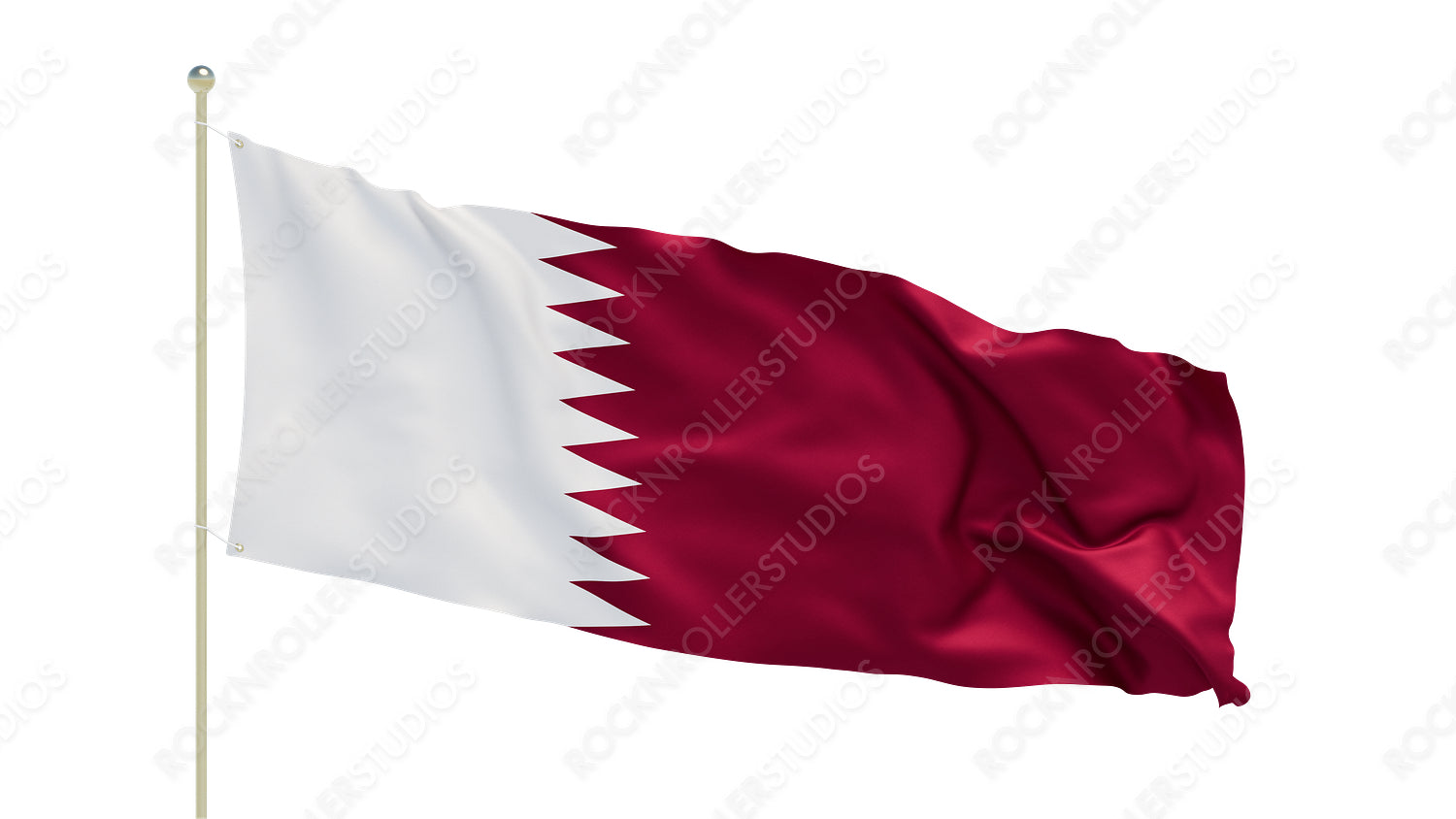 Striking Qatar Flag with Serrated Design - National Pride in White and Maroon. Transparent PNG