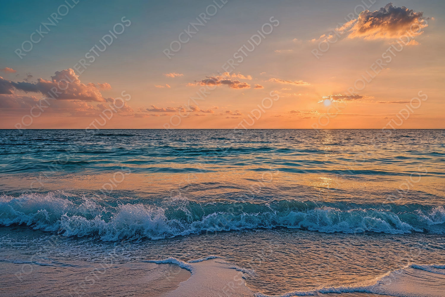 Luxury get-away Destination in the Bahamas. Serenity wallpaper with Inspirational Sunset Beach.