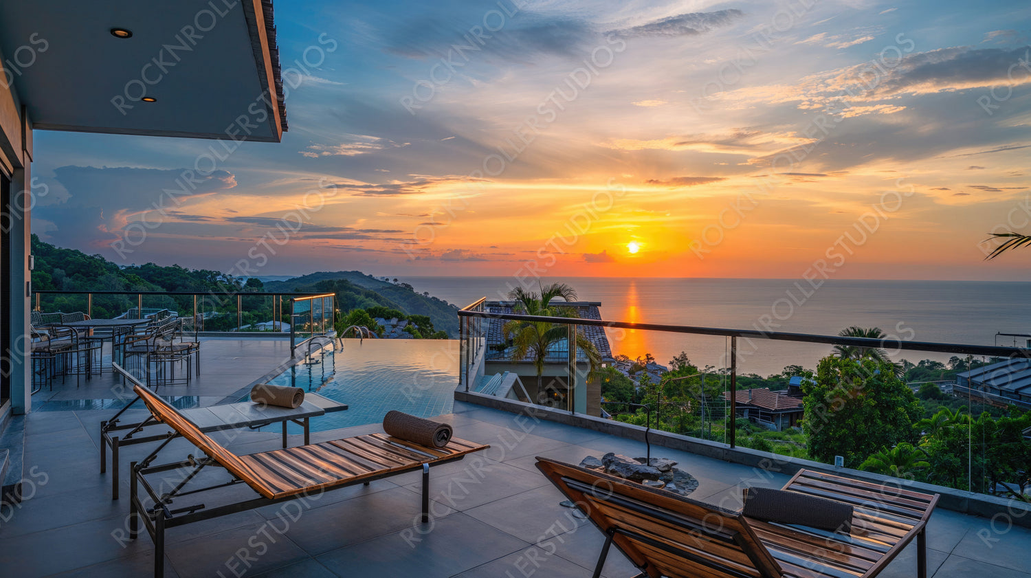 Luxury Sunset Villa with Infinity Pool - Ocean View, Serene Atmosphere, Tropical Retreat
