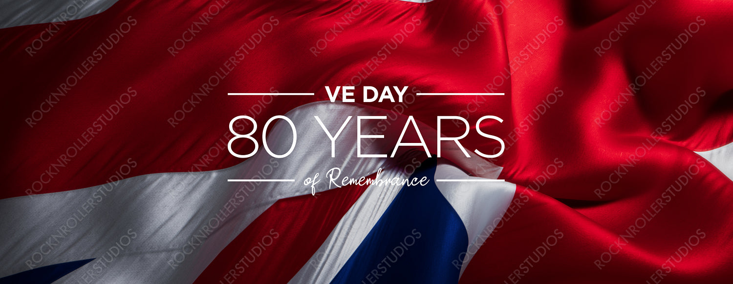 VE Day 80th Anniversary: Dynamic Anglo-American Flag Tribute