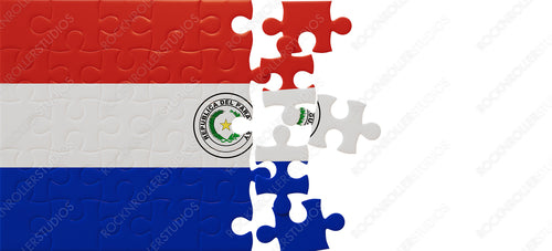 Paraguay Meets Netherlands: A Vibrant Jigsaw Puzzle of National Flags