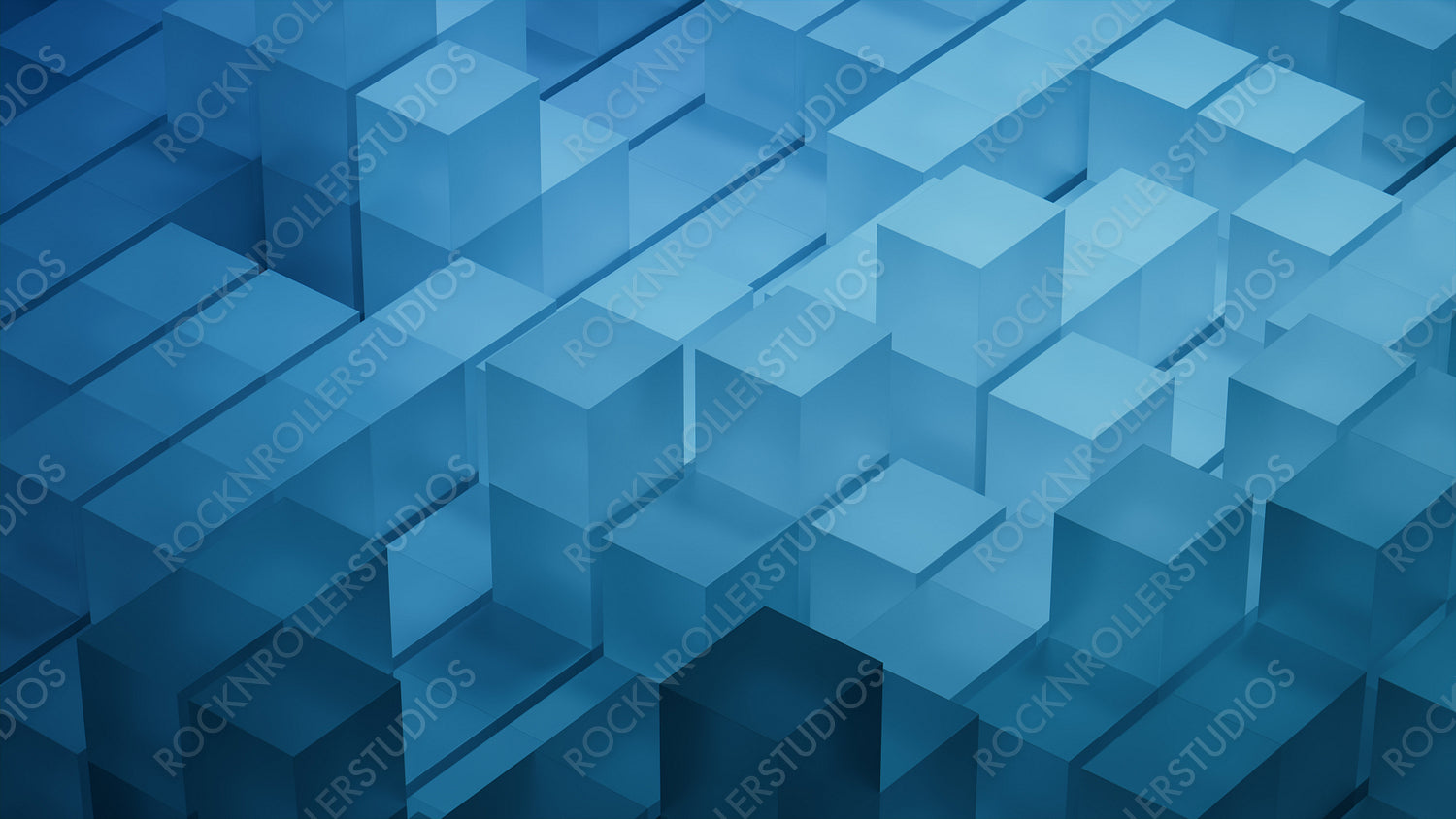 Blue, Contemporary Tech Background. 3D Render.