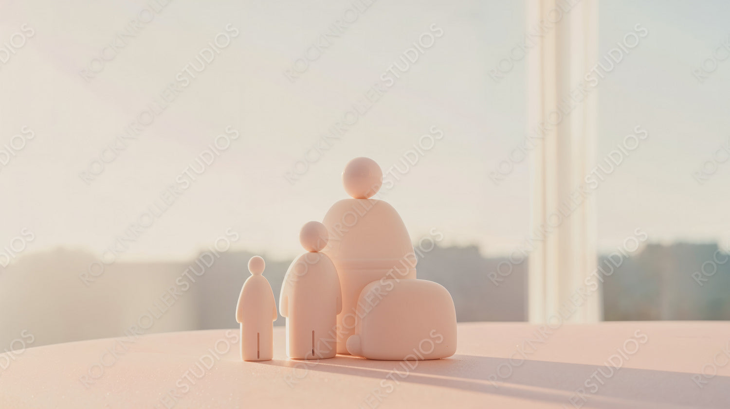 Minimalist Family Concept with Simple Figurines