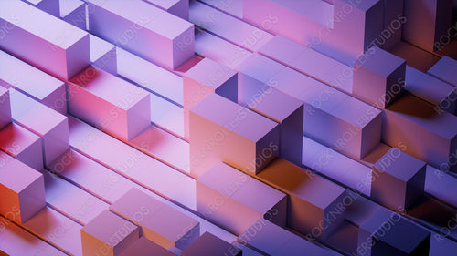 Violet and Orange, Innovative Tech Wallpaper. 3D Render.