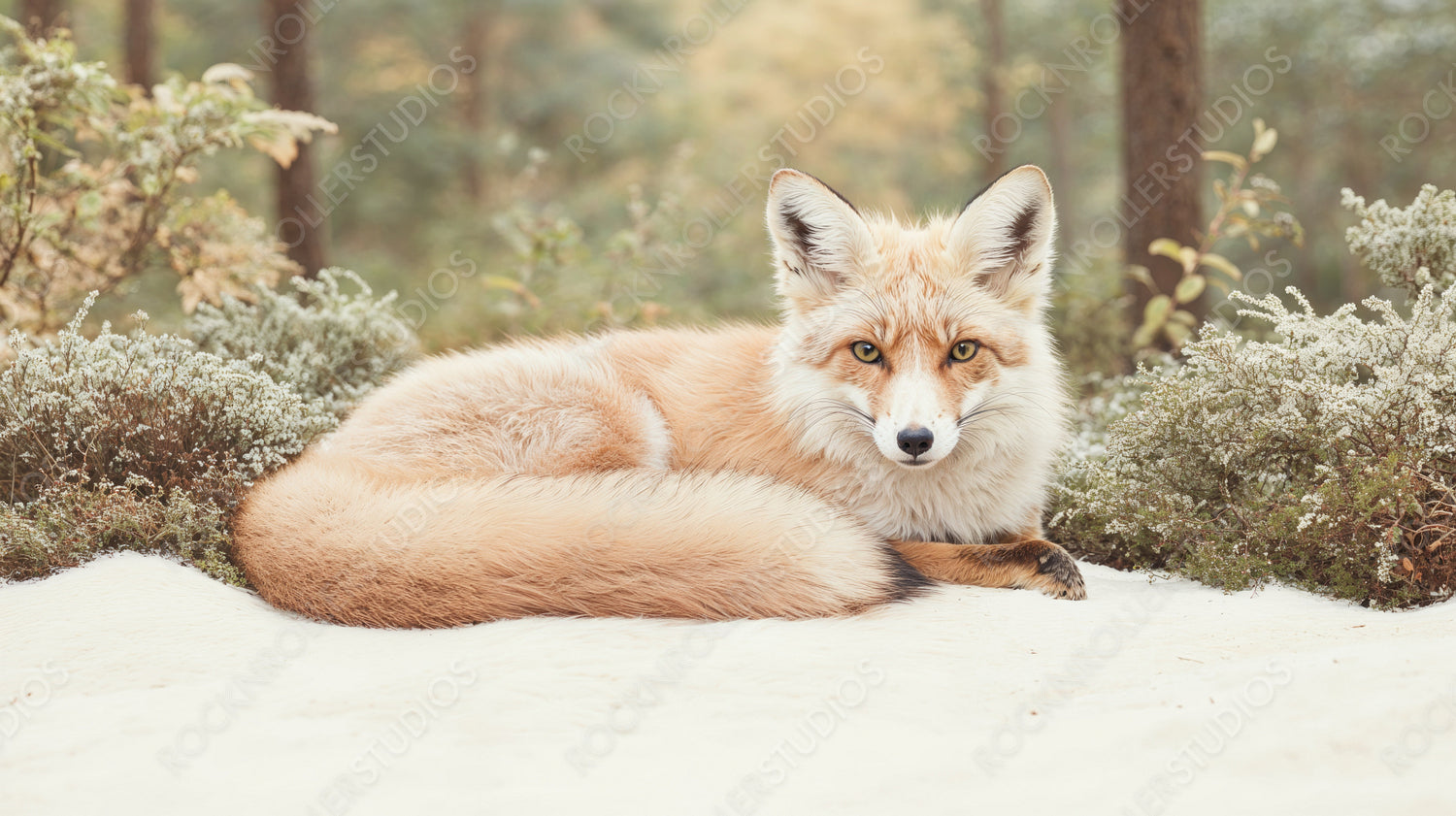 Captivating Red Fox in Natural Habitat: A Serene Wildlife Portrait