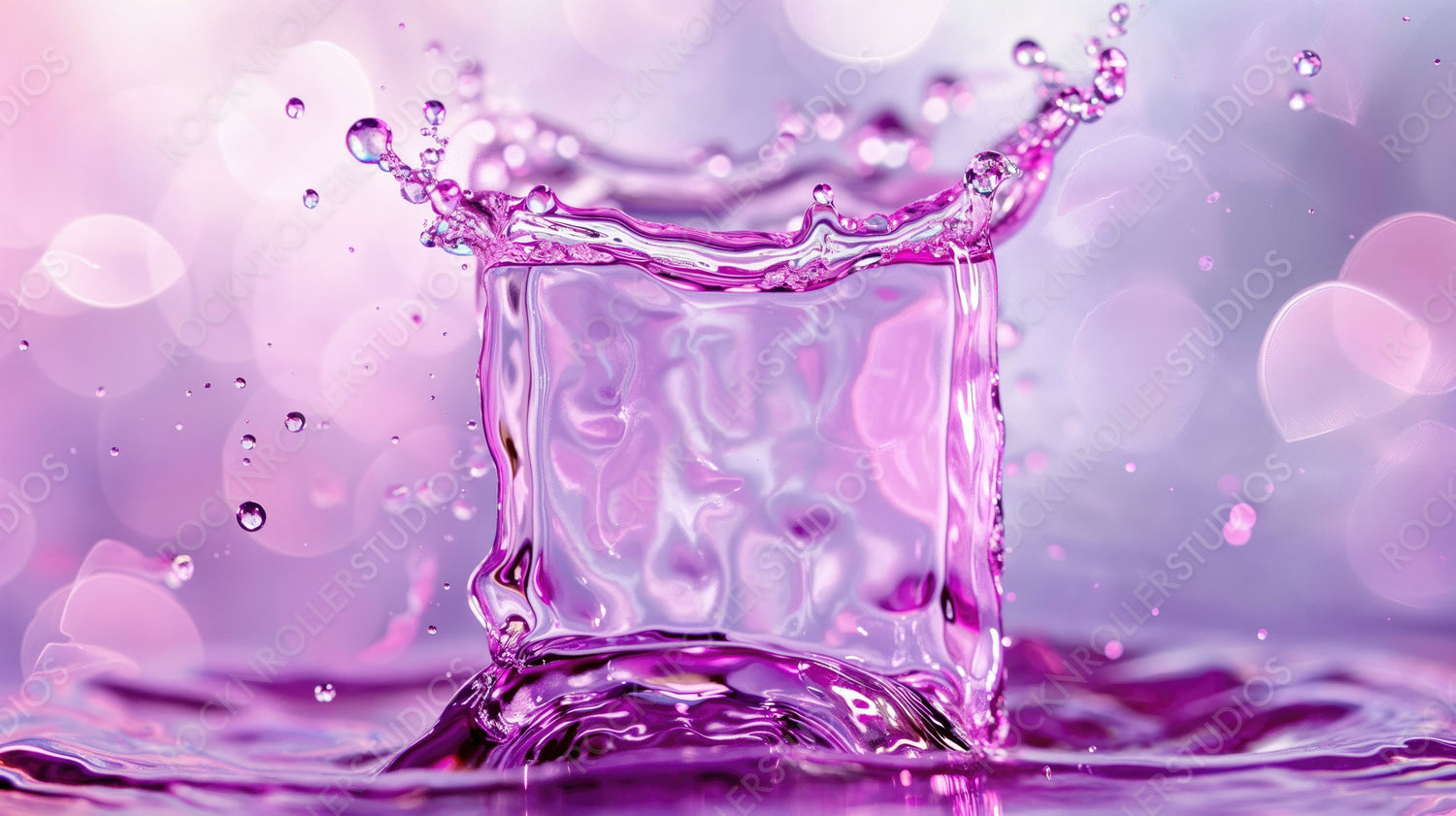 Vibrant Splash of Pink Liquid in Artistic Motion