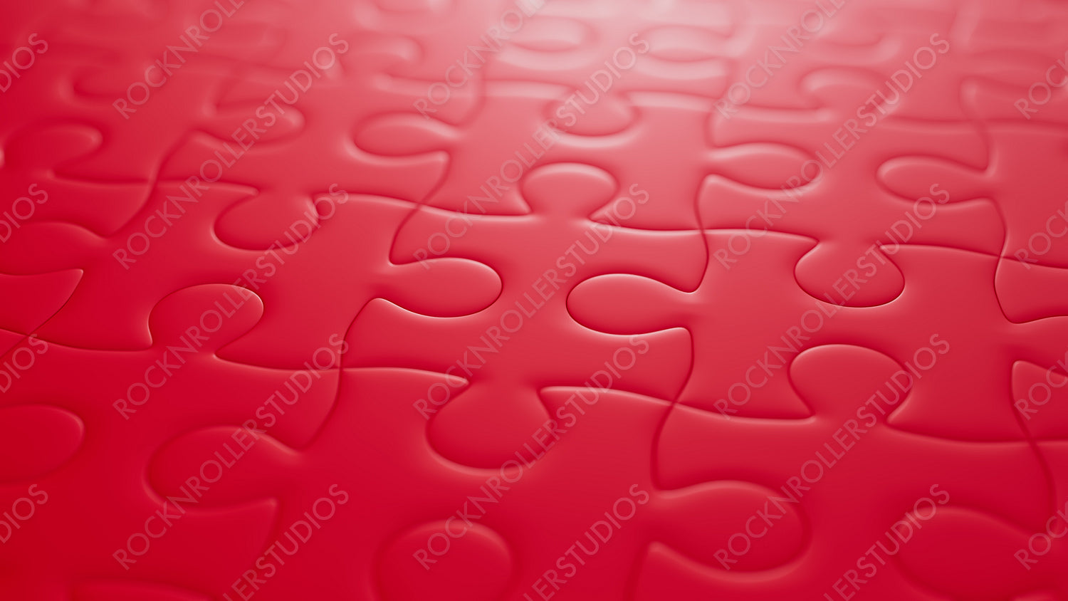 Perfect Fit: Macro View of a Seamless Red Jigsaw Puzzle Highlighting Unity and Precision