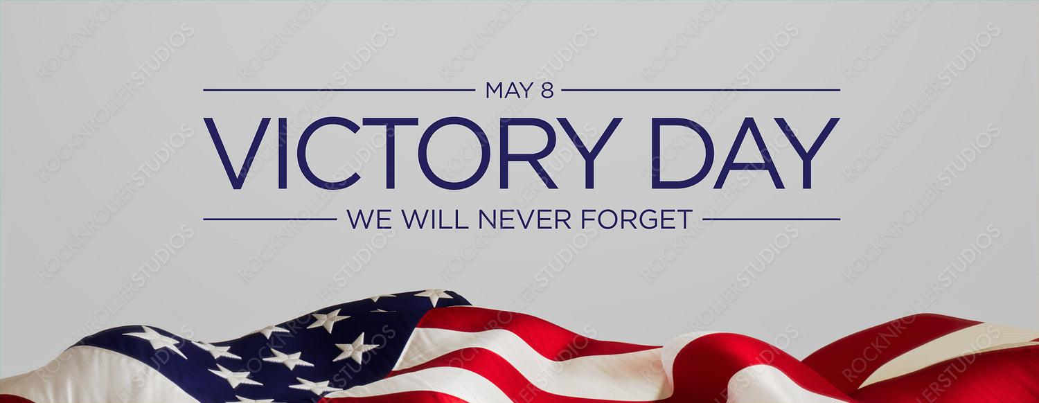 Victory Day Tribute: American Flag & Proud Remembrance Text for May 8th