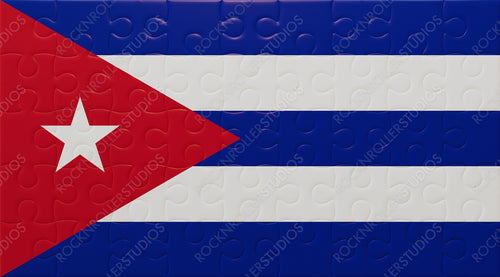 Unity in Pieces: Creative Cuban Flag Puzzle Design Symbolizing Interconnectedness