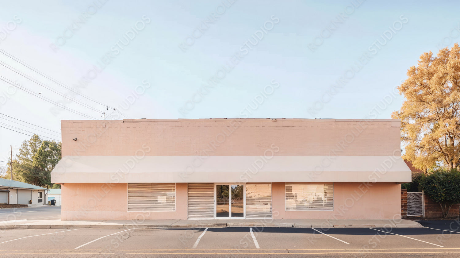 Empty Commercial Property Building Exterior - Potential Business Opportunity