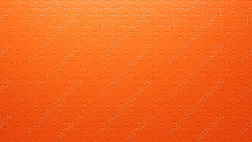 Vibrant Orange Puzzle Piece Texture: Seamless, Interlocking Design with Enhanced Depth