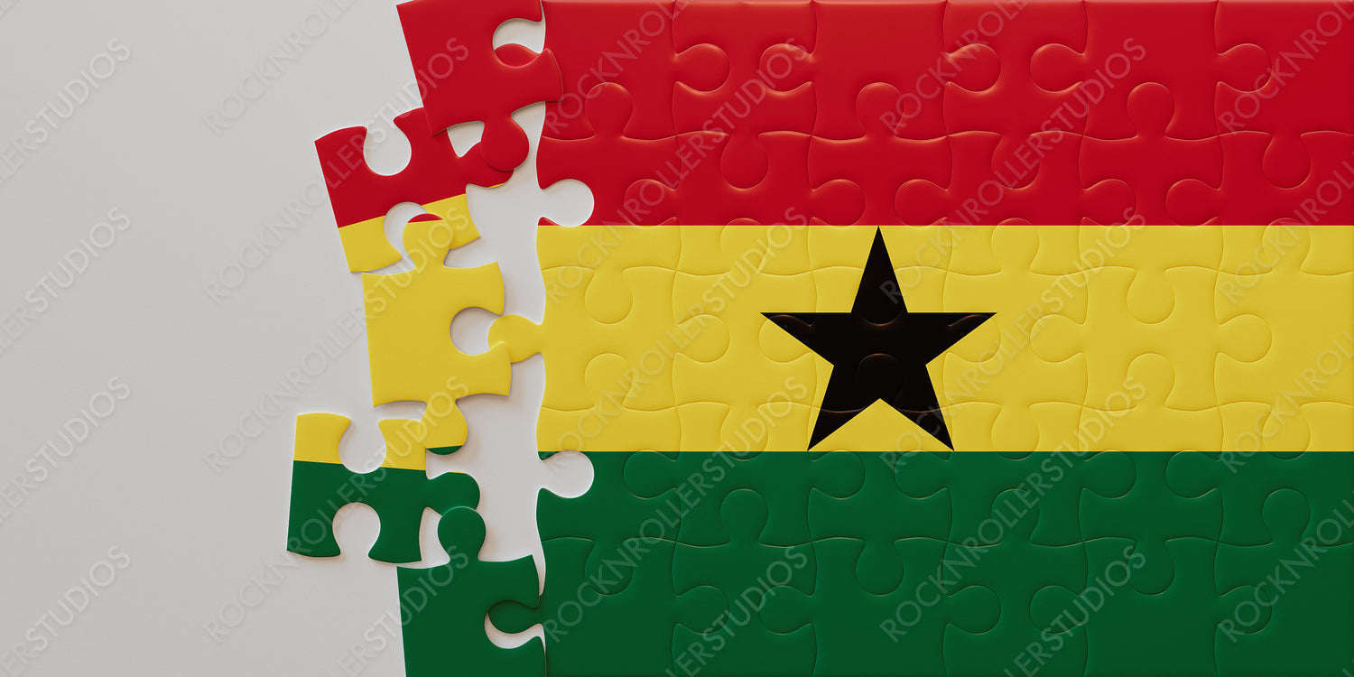 Ghana Flag Puzzle: Assembling National Pride : Vibrant and Challenging