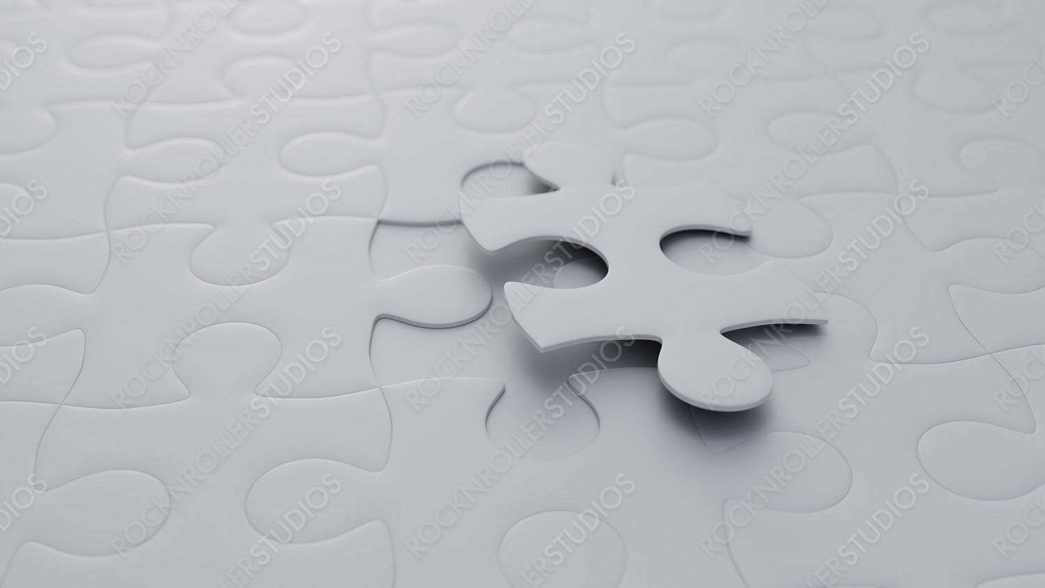 Perfect Fit: Elegant White Puzzle Piece Poised to Complete the Jigsaw