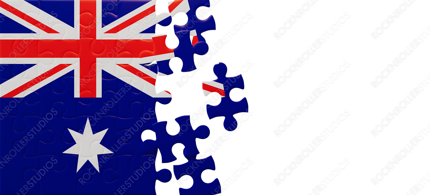 Australia's Flag as a Jigsaw Puzzle: Incomplete Yet Strikingly Symbolic