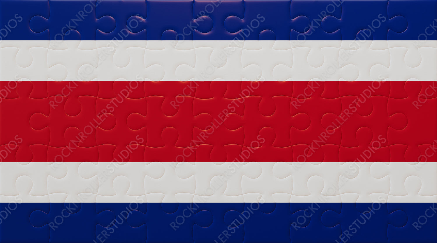 Piece Together Pride: Costa Rica Flag Jigsaw Puzzle