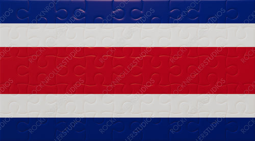 Piece Together Pride: Costa Rica Flag Jigsaw Puzzle