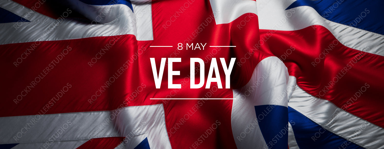 Dynamic VE Day Tribute: UK and French Flags Wave in Unity - Celebrating Historical Allies on May 8