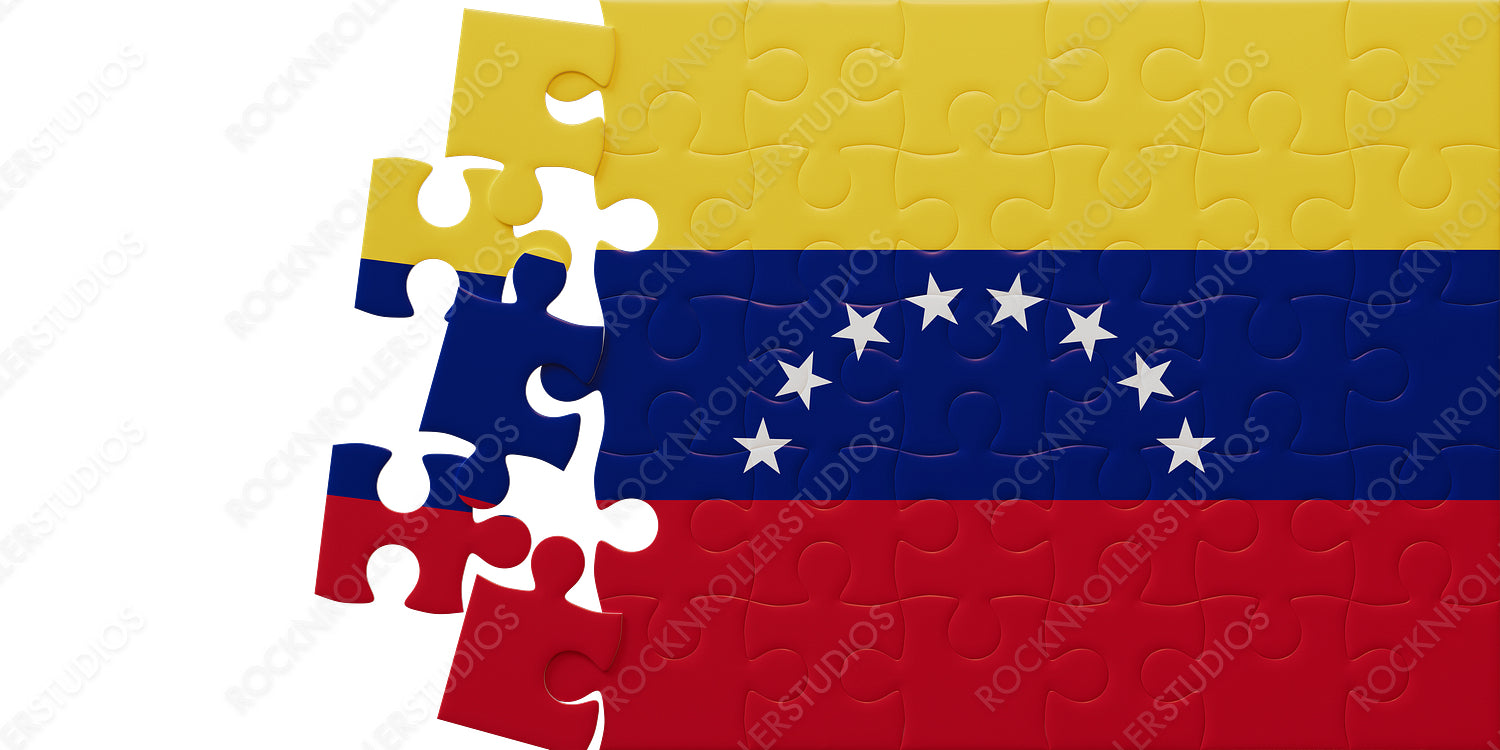 Venezuela & Colombia Flags as a Jigsaw Puzzle: A Metaphor for Integration and Diplomacy