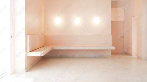 Modern Minimalist Interior with Soft Lighting