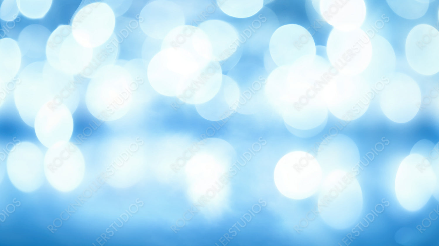 Winter Blue Bokeh Lights Shining in a Soft Frosty Glow for Seasonal Holiday Background