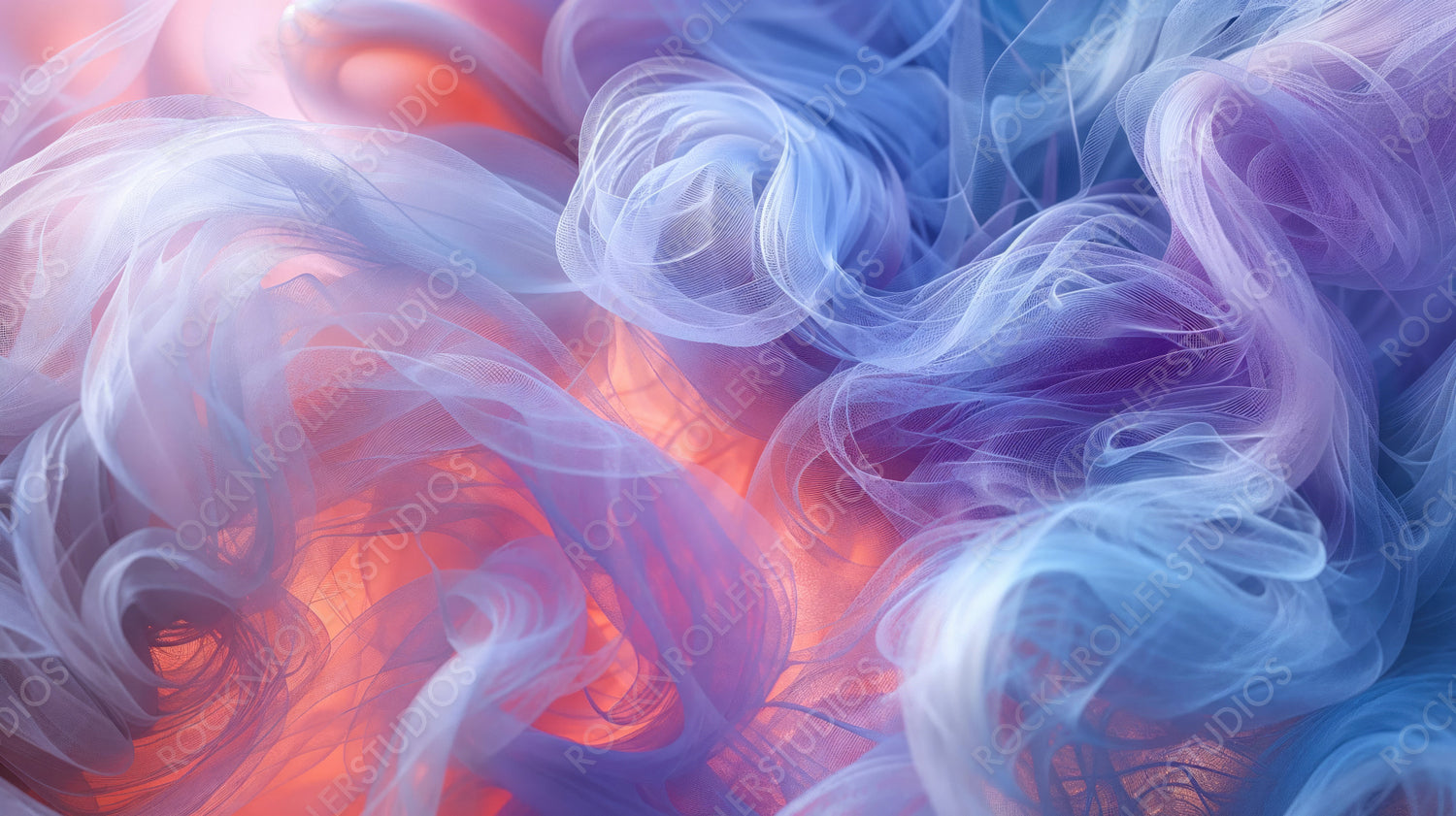 Flowing Gradient Ribbons in Pink and Blue with Soft Textures