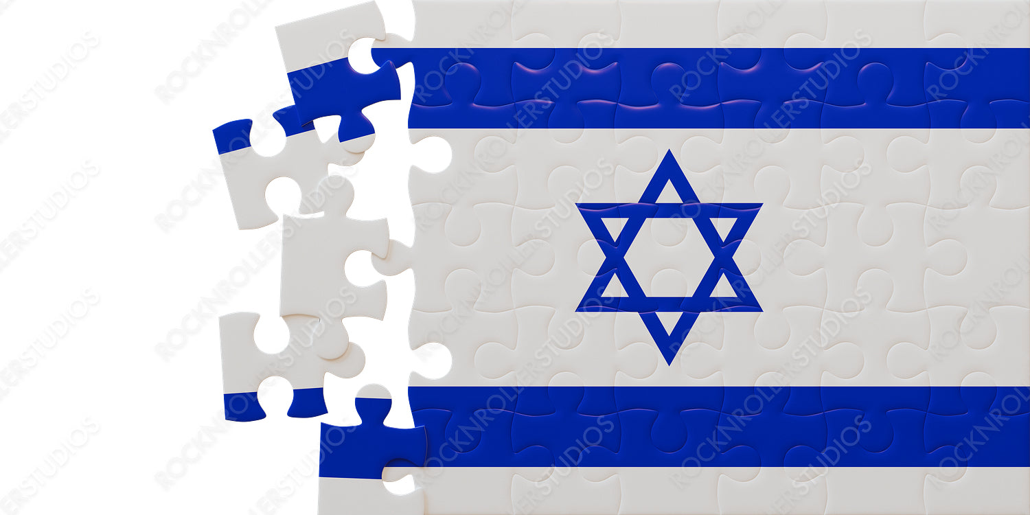Intriguing Puzzle of Israel's Flag: Incomplete Assembly Revealing National Symbol