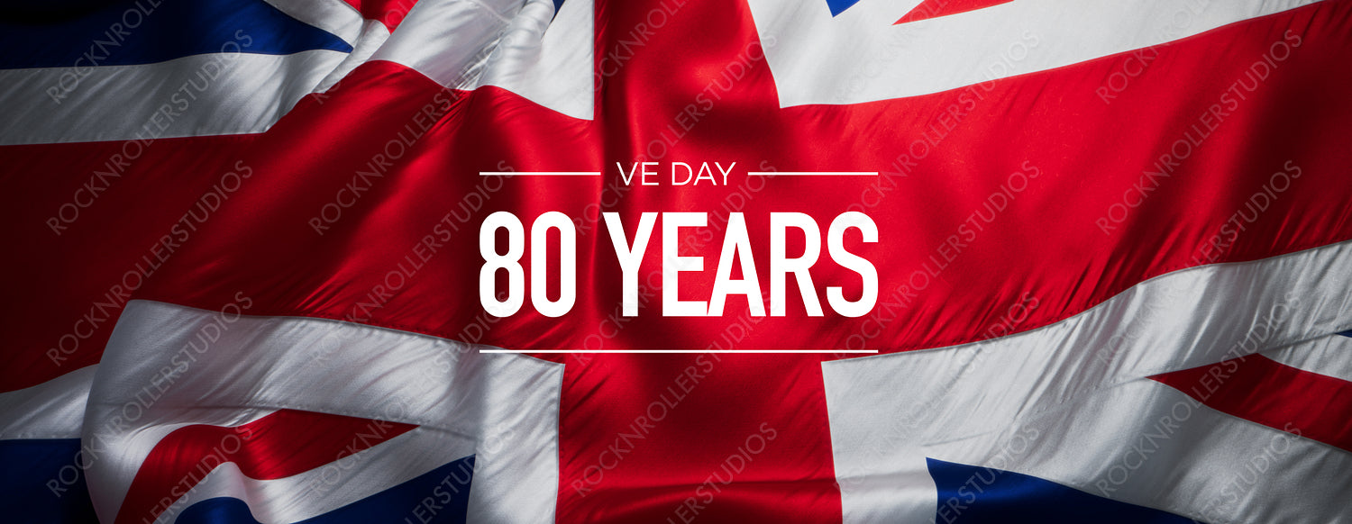Dramatic Union Jack Flag Commemorating VE Day's 80th Anniversary