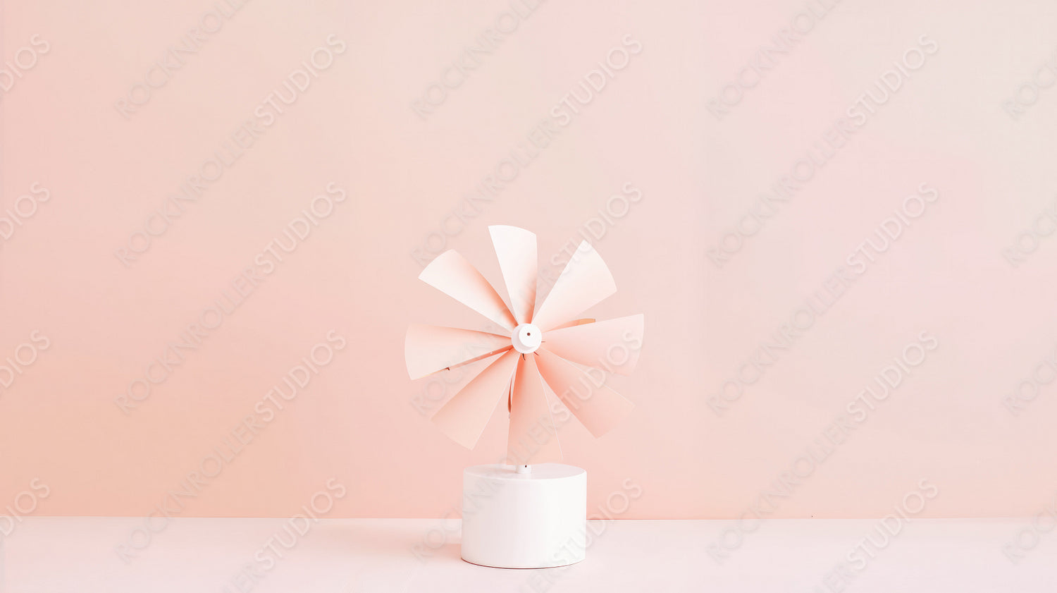 Charming Paper Windmill Decoration in Pastel Pink