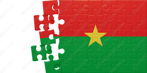 Constructing Unity: Burkina Faso Flag as a Jigsaw Puzzle