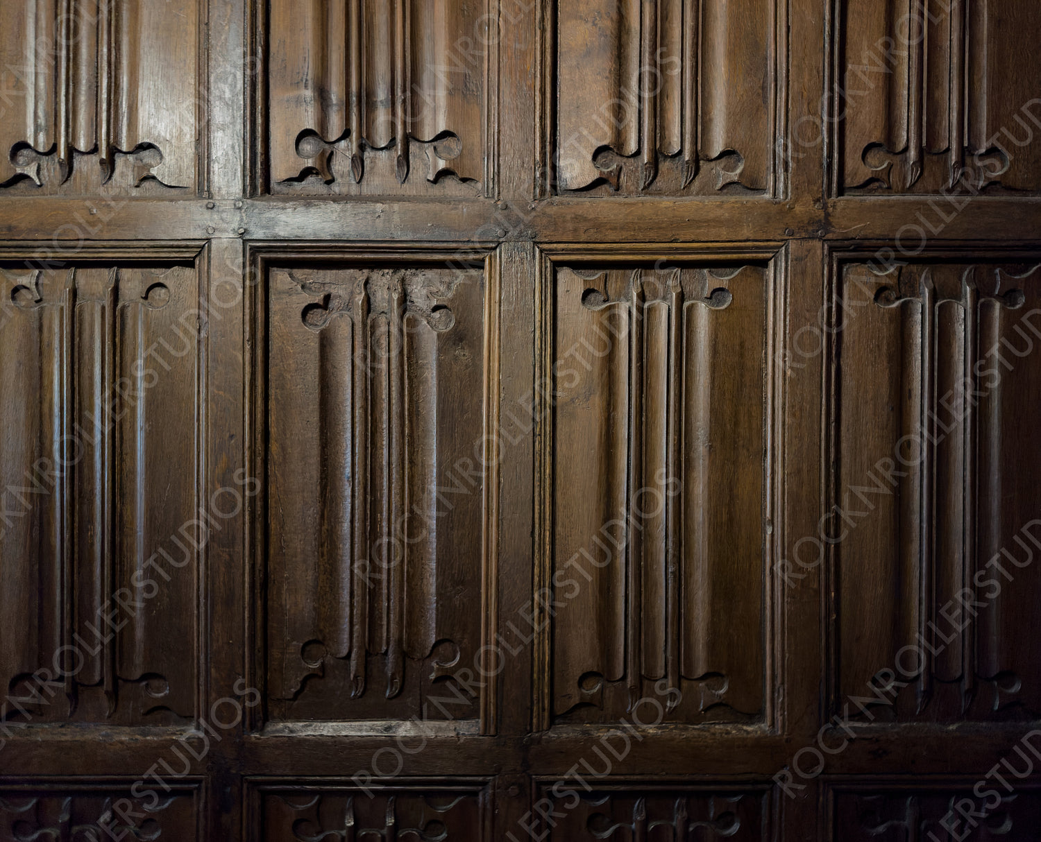 Exquisite Gothic Carved Wooden Paneling from a Historic Interior