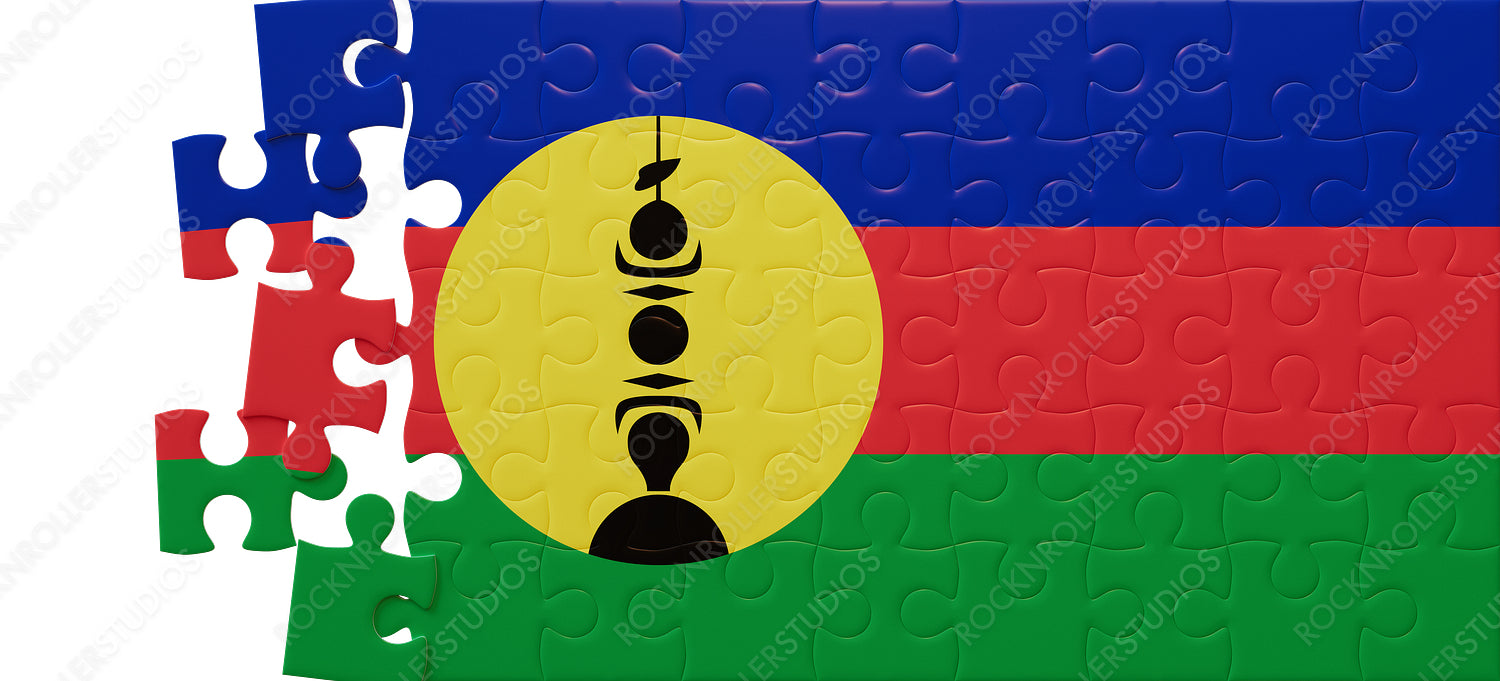New Caledonia Flag Puzzle: Colorful Assembly Challenge