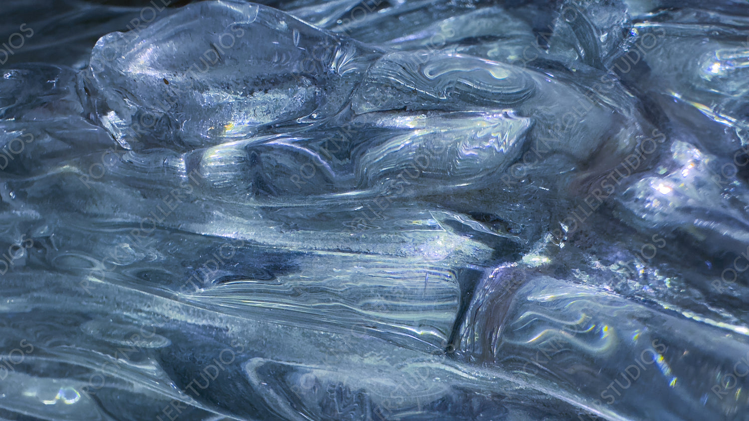 Beautiful Ice Texture Showcasing Intricate Details and Cool Blue Shades