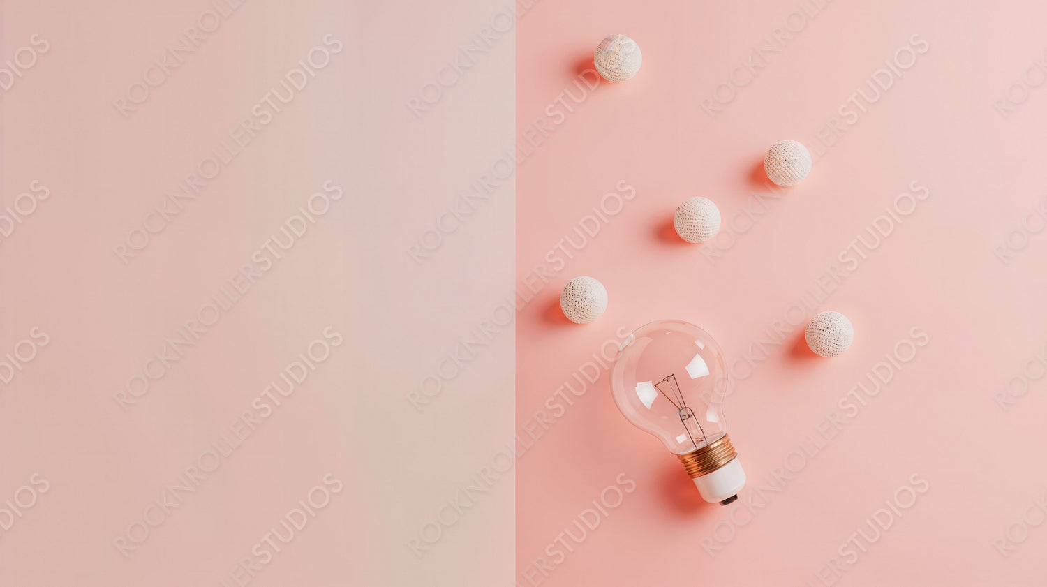 Creative Innovation Concept with Lightbulb and Spheres