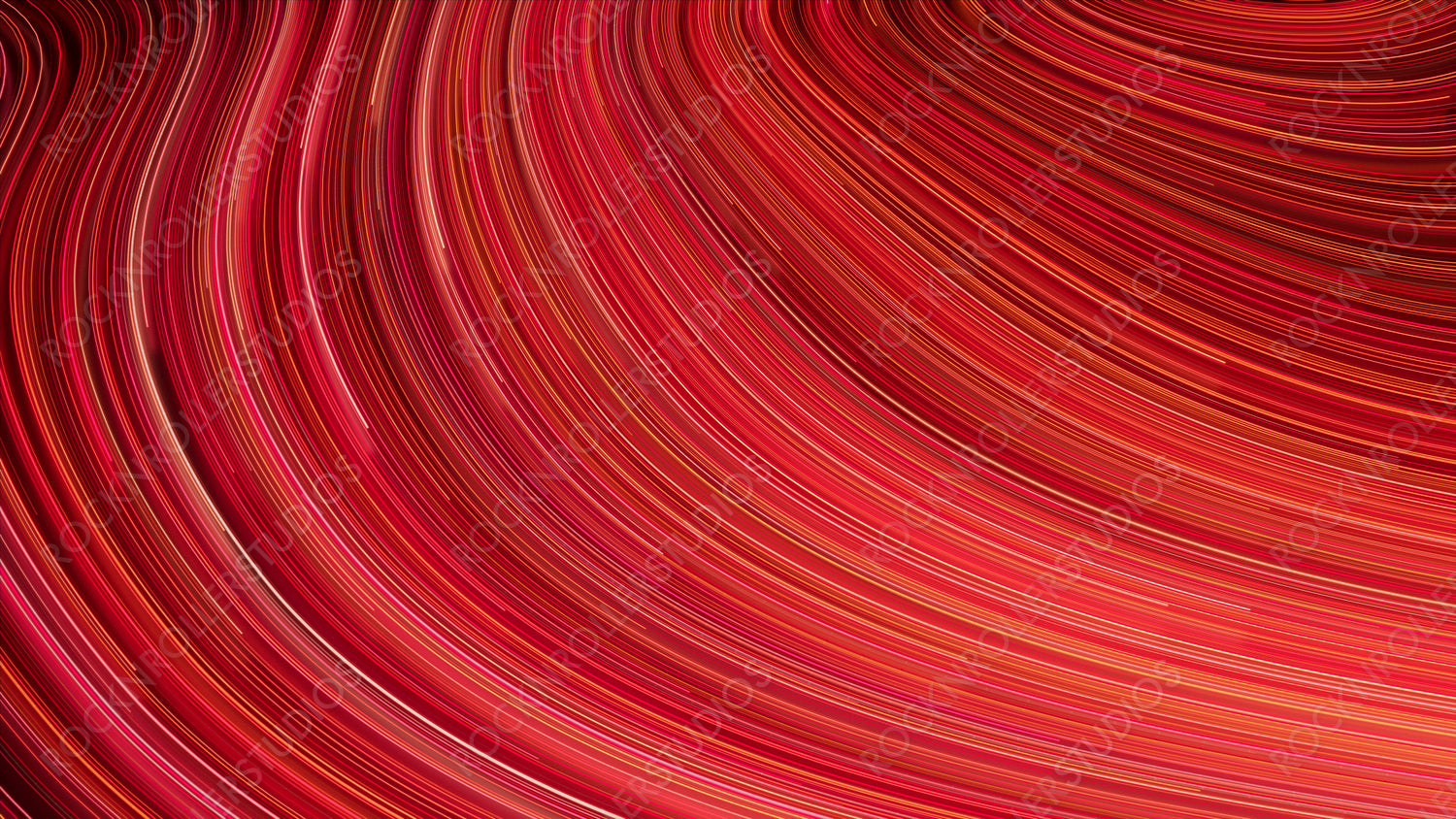 Red, Orange and White Colored Streaks form Wavy Swoosh Background. 3D Render.
