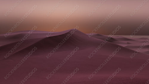 Desert Landscape with Sand Dunes and Natural Gradient Sky. Surreal Modern Wallpaper.