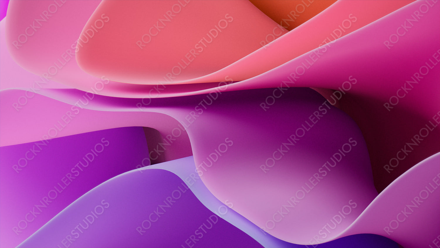 Contemporary, Pink and Purple Layers with Waves. Abstract 3D Background.