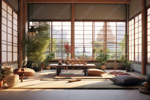 Minimal Room. Stylish Interior Design Background. Generative AI.