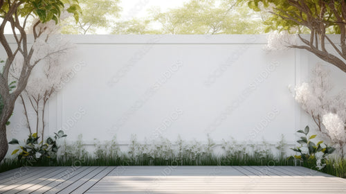 Modern Terrace. Stylish Interior Design Background. Generative AI.