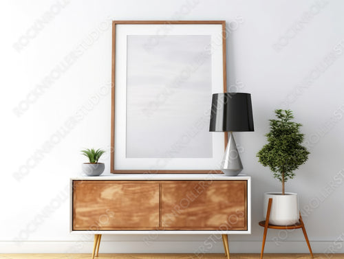 Modern Interior Design Background. Contemporary Poster Mockup. Generative AI.