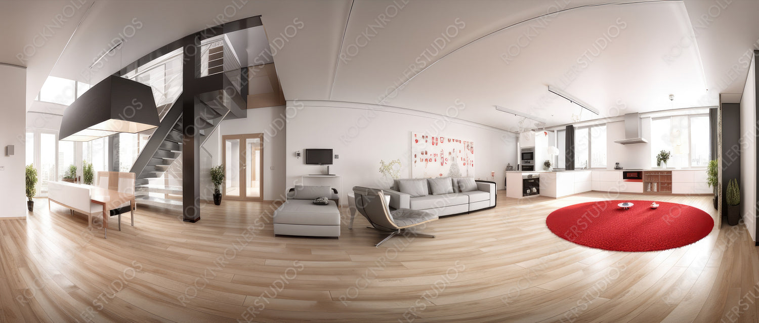 Modern Interior Design Background. Contemporary Home. Generative AI.