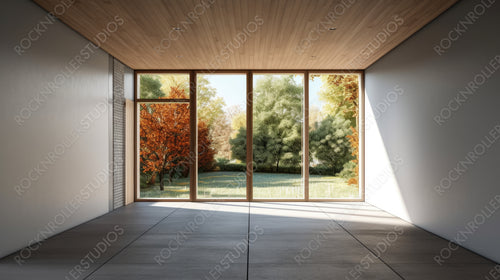 Stylish Interior Design Background. Loft Room. Generative AI.