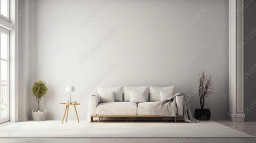 Stylish Interior Design Background. Modern Home. Generative AI.
