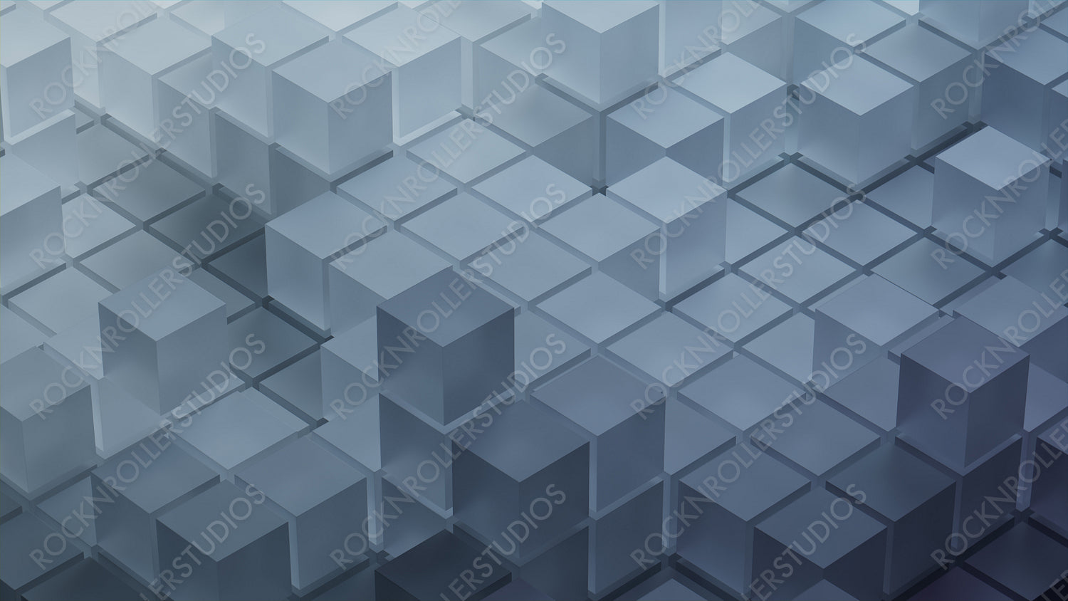 Grey, Translucent Blocks Perfectly Aligned to create a Modern Tech Wallpaper. 3D Render.