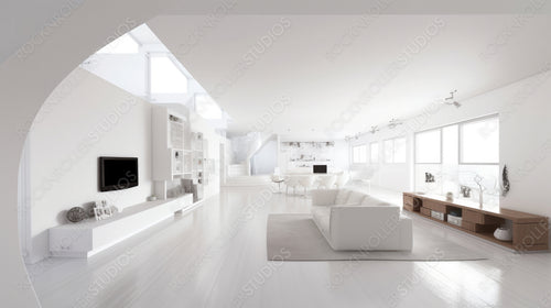 Modern Interior Design Background. Stylish Home. Generative AI.