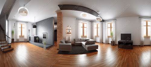 Modern Home. Contemporary Interior Design Background. Generative AI.